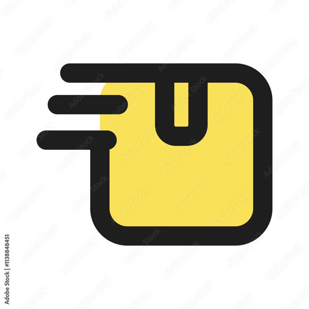 Poster a simple pixel art animation depicting a yellow square moving to the right.