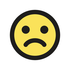 The image shows a low resolution pixelated emoticon expressing sadness.