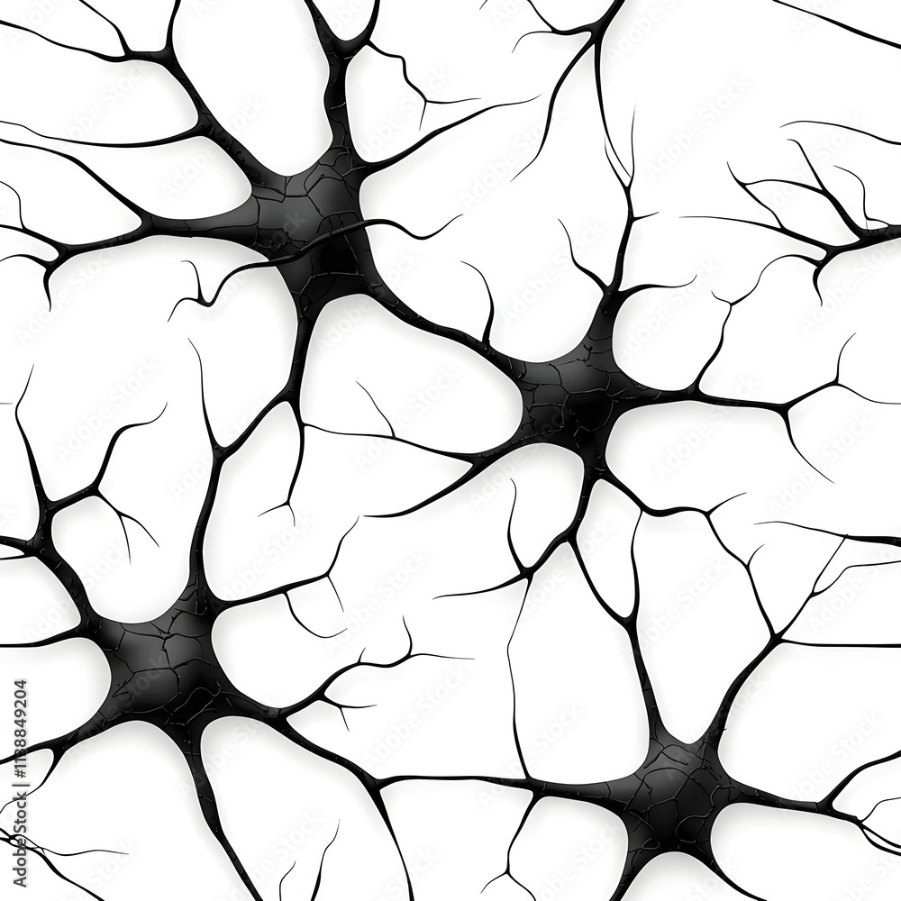 Poster abstract black and white pattern with intricate line design