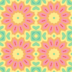 Patrón sin costuras Original. Colores. Formas. Estampa. Textura. Fondo. Caleidoscopio. Simétrico. Infinito