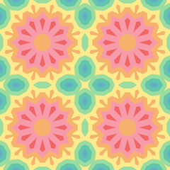 Patrón sin costuras Original. Colores. Formas. Estampa. Textura. Fondo. Caleidoscopio. Simétrico. Infinito