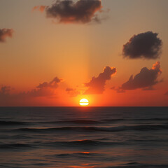 breathtaking sunset over the ocean