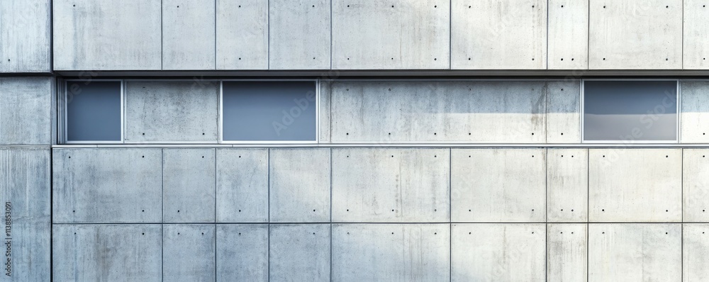 Aufkleber abstract empty new generation building structure made of gray concrete