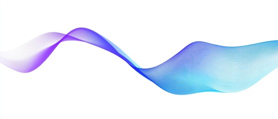 Abstract Blue and Purple Flowing Wave Design, Modern Background Texture