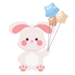 baby shower bunny balloon party