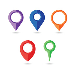 Map Pin Icon Set Vector Design.