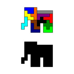 Obraz premium elephant, pentamino animal