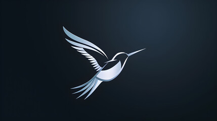 Obraz premium Modern Minimalist Bird Icon Symbolizing Agility and Innovation for Versatile Branding