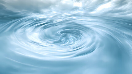 Majestic ocean vortex capturing turbulent waves and pristine blue waters in motion. Vortex. Illustration