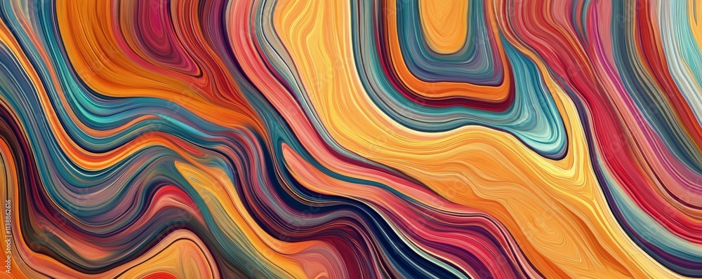 Poster stylish design texture banner. abstract multicolored painting. generative ai.