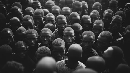 Obraz premium Monochrome image of uniform black spheres arranged in rows