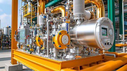 Fototapeta premium High tech fuel processing unit with advanced machinery and clean design