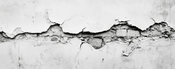 Fototapeta premium White Grunge Stucco Texture Wallpaper. Premium Light Grey Background with copy-space.