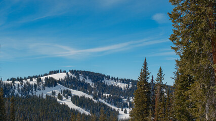 Ski day at Vail Colorado in the Rocky Mountains.