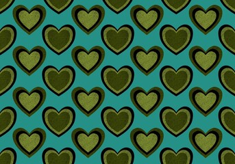 Valentine hearts seamless 14 February love pattern for wrapping paper