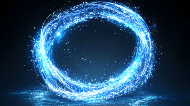 Abstract blue vortex of light. Vortex. Illustration