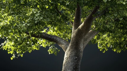 Obraz premium Majestic Tree in Sunlight: A Close-Up of Nature's Beauty