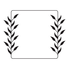 square floral frame
