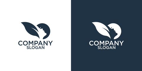 beauty abstract monogram logo design vector
