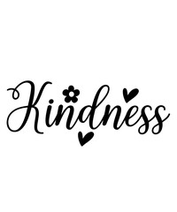 Fototapeta premium Kindness typography clip art design on plain white transparent isolated background for card, shirt, hoodie, sweatshirt, apparel, tag, mug, icon, poster or badge
