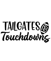 Football typography clip art design on plain white transparent isolated background for card, shirt, hoodie, sweatshirt, apparel, card, tag, mug, icon, poster or badge, tailgates and touchdowns