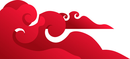 Lunar New Year Cloud Corner Border