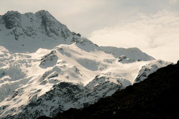 Alpine Peaks Landscape, Majestic Mountain Scenery in Nature