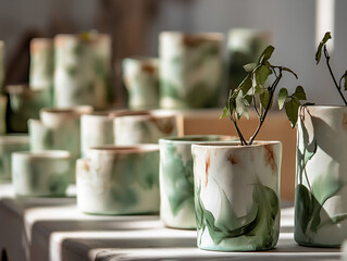  a diy pottery plant holder project featuring handmade plant holders with