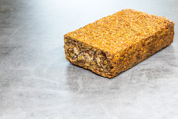 Bread made from natural products, useful for vegetarians and healthy lovers