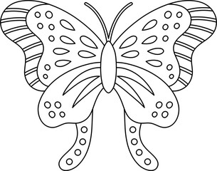 butterfly moth outline coloring printable