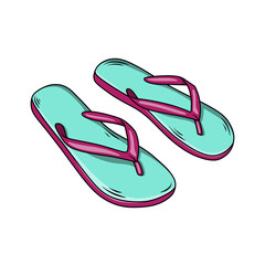 Rubber flip flops. Slippers for women.