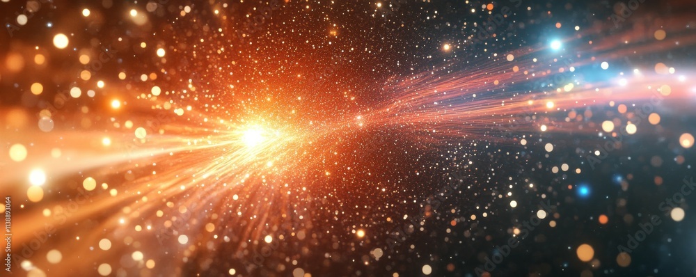 Poster abstract particle background - copy space
