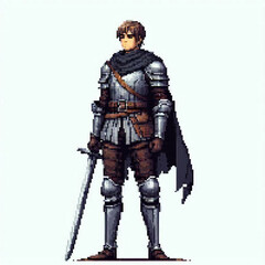 Fototapeta premium Pixel art warrior 