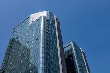 Business center - a modern, urban complex in the city center or a skyscraper tower with offices for commercial purposes
