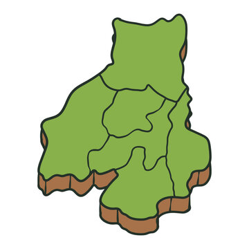 Serang City Map Isometric