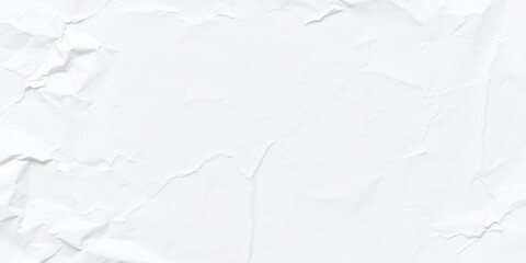 Fototapeta premium Crumpled white paper sheet texture with vintage feel, wrinkled, grunge, white