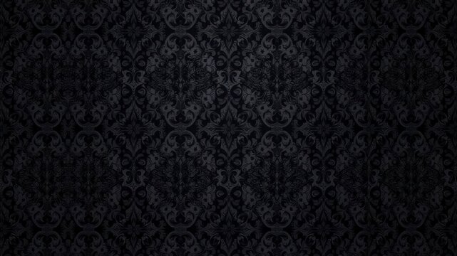 Intricate seamless gothic damask wallpaper design with dark and elegant motifs, seamless, wallpaper, dark