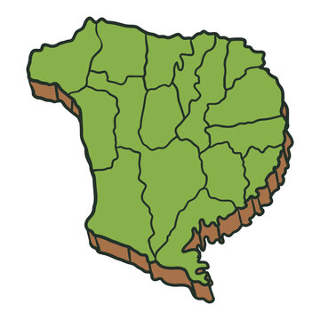 Blora Regency Map Isometric