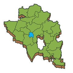 Obraz premium Semarang City Map Isometric