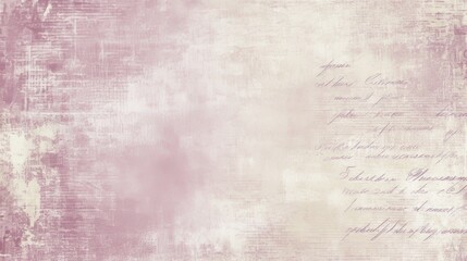 Soft, Romantic Mauve Background with Elegant, Flowing Cursive Script and Distressed Texture Overlay