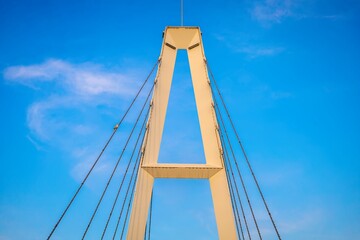 Fototapeta premium Beautiful urban bridge with interesting architecture