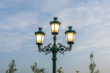 City lamp for street lighting and space around
