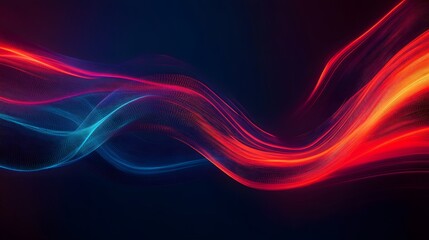 Obraz premium Abstract Red And Blue Wave Energy Flowing Design