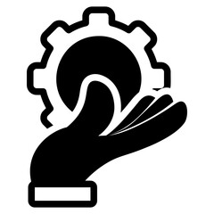 Service black glyph style icon