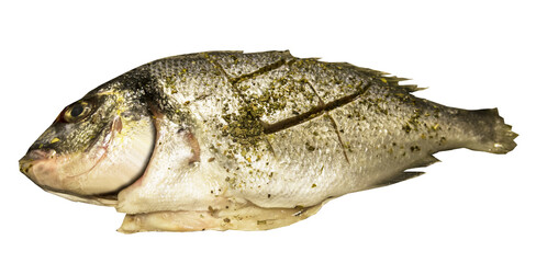 preparation - Dorado fish with grill spices