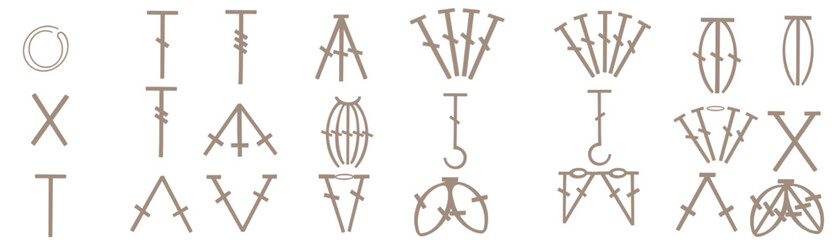 Crochet symbols, crocheting 