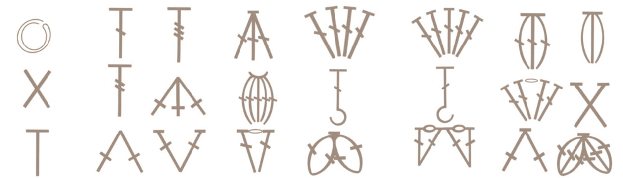 Crochet symbols, crocheting 