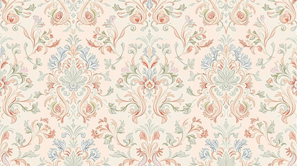 Delicate Rococo Pattern Background - Elegant Design