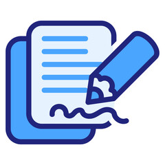 Contract blue color style icon