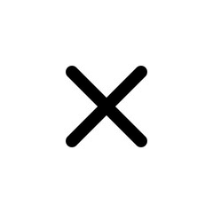 Close icon logo design. Delete sign and symbol. cross sign